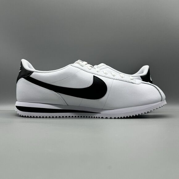 Nike Cortez Leather White Black Size 11.5 Men's Casual Shoes DM4044-105 Classic - Picture 7 of 11